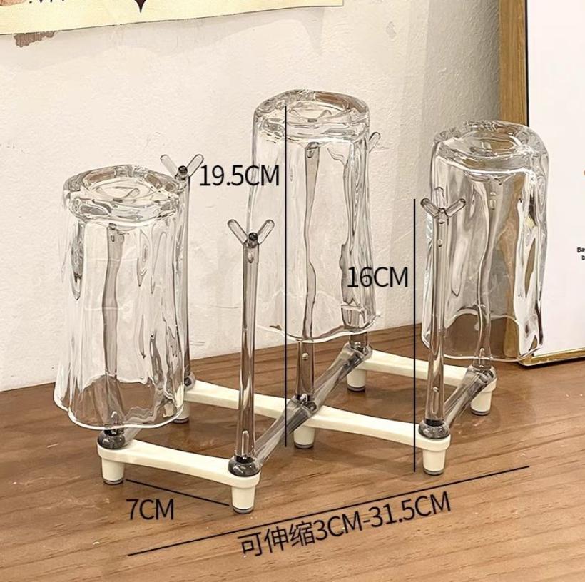 Creative Retractable Cup Holder Stainless Steel  Inverted Cup Coffee Table, Dining Table Drain Rack, Kitchen Storage rack