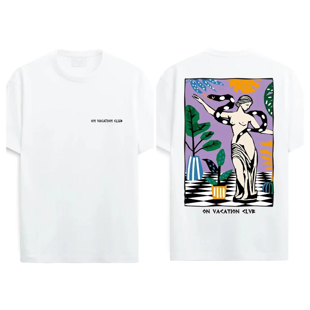 Mannen kleding 100% Katoen normcore T-shirt Buiten Surfen Y2K trend retro Hipster Streetwear Mode Oversized Casual dames shirt