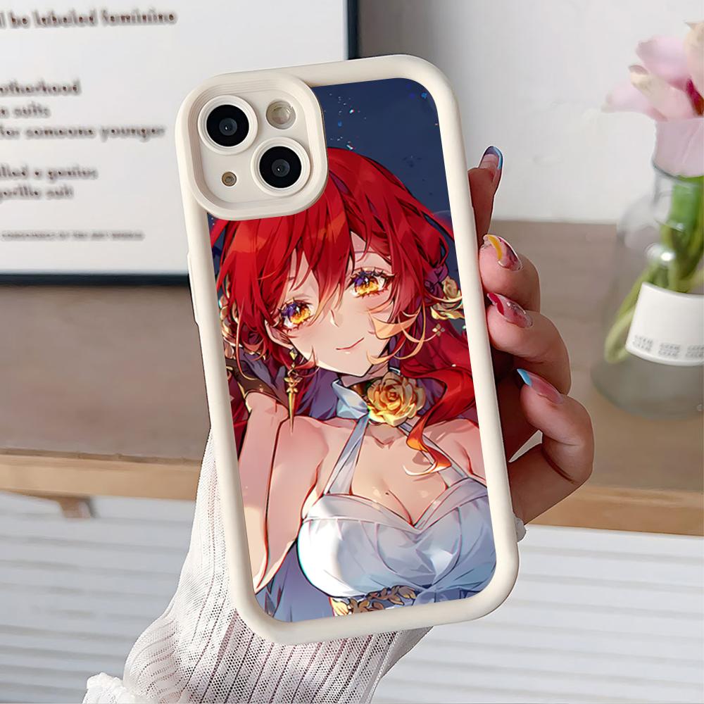 HSR Himeko Thicken TPU Mobile Phone Case for iPhone 17 16 15 14 13 12 11 Air Pro Max Plus Colorful Cover