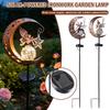 1 Solar Lamp, Featuring Moon And Star Patterns, An Outdoor Garden Decoration Lamp, An Iron Lamp For The Courtyard, A Party Gift