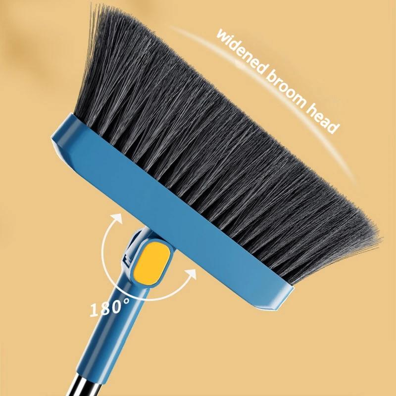 Broom Dustpan Set Combination Household Brushs Inconceivable Incredible Rotating Broom Folding Non Stick Hair Sweeping Tool
