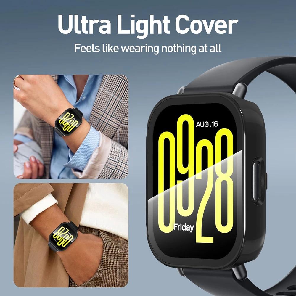 HD Tempered Glass+PC Case For Redmi Watch 5 Active/Lite Screen Glass Protective Shell For Redmi Watch 5 Lite/Active Bumper Cover