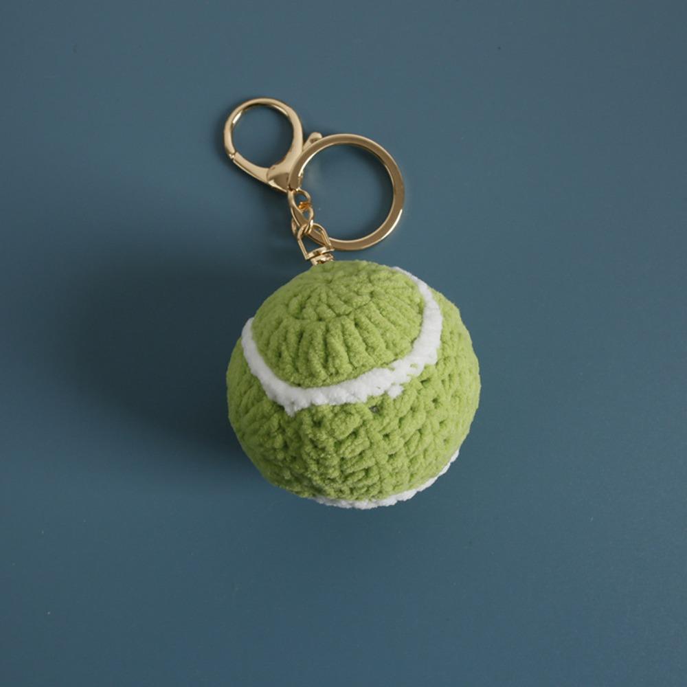 Billiards Rugby Crochet Soccer Keyrings Tennis Baseball Sport Ball Pendant Backpack
