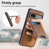 For Google Pixel 7a Case Imprinted Pattern Card Holder Kickstand Leather Back Cover