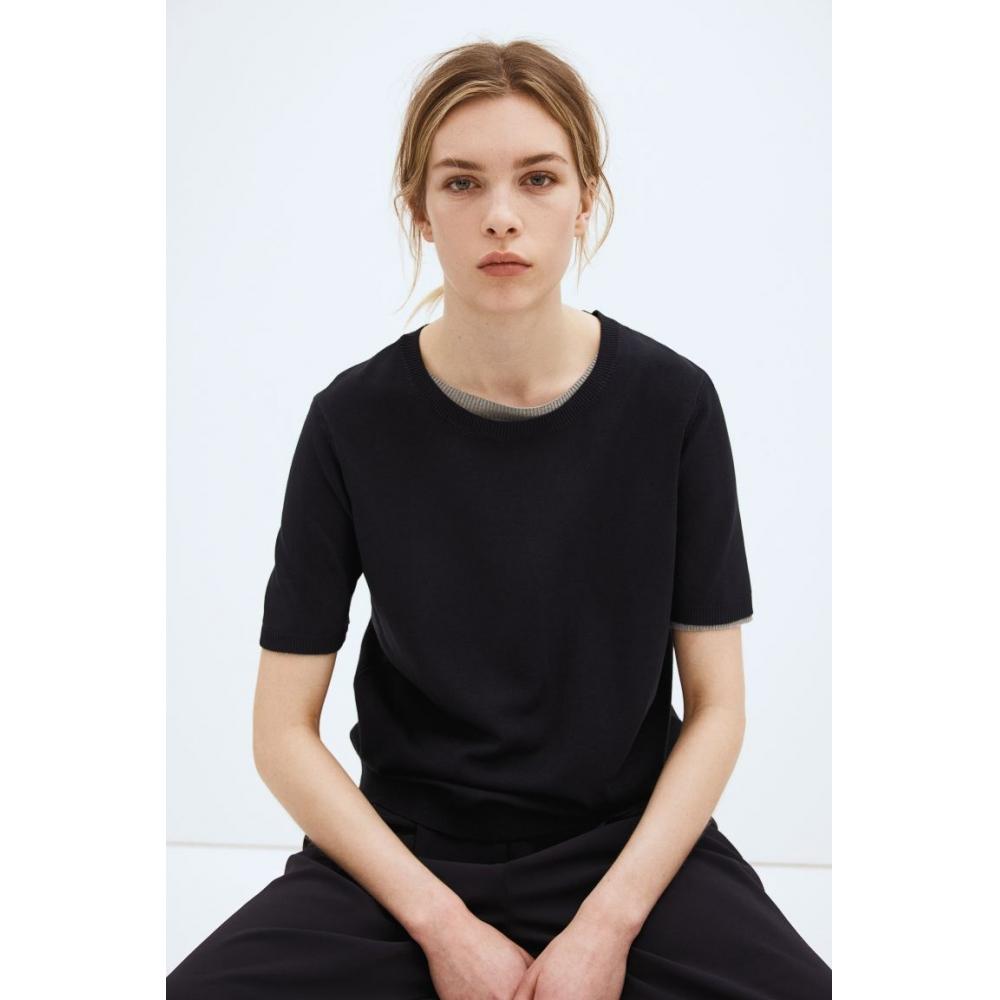 

HM Fine Knit Top Темно-синий