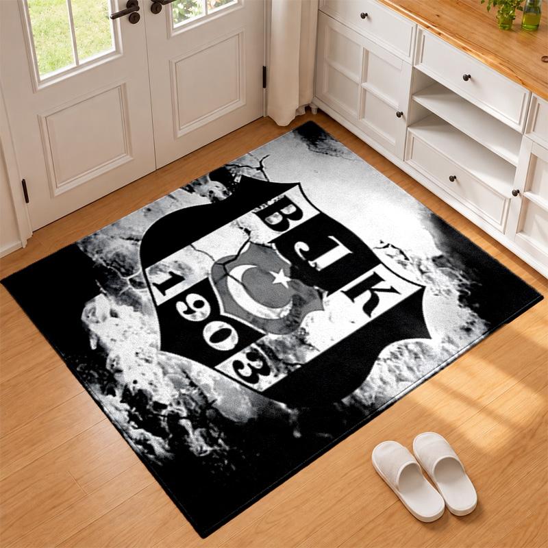 Besiktas JK Carpet Door Mat for Living Room or Bedroom Protective Mat Under Chair Office Decoration Christmas Gift Birthday Present