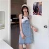 Oversize Women Denim Suspender Strap Dresses Summer Sleeveless Loose Casual Short Dress Female Versatile Sundress
