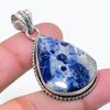 Natural Sodalite Gemstone Handmade 925 Sterling Silver Pendant 1.81" AP-15839