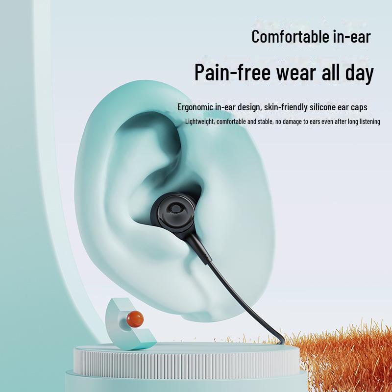 Remax In-Ear Headphones with Mic and Wired Control for Apple & Android, Heavy Bass