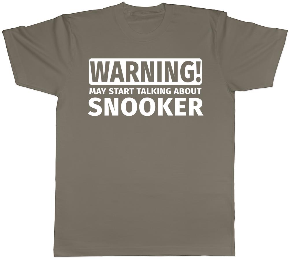 Warning May Start Talking about Snooker Unisexs Unisexs TShirt