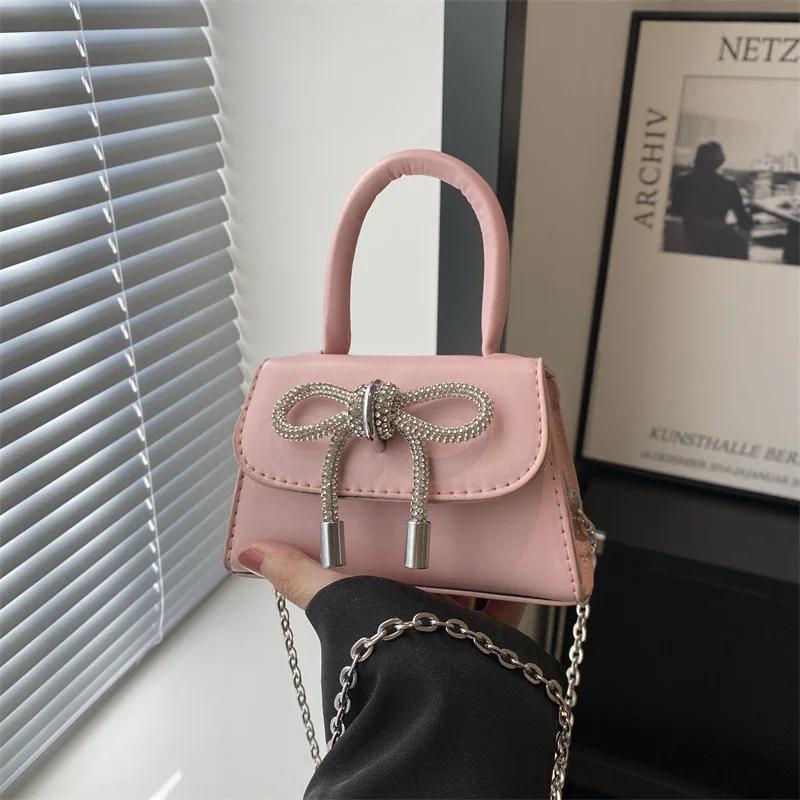 Mini Portable Small Square Shoulder Bag Women's  Autumn Winter New Fashion Chain Shoulder Messenger Crossbody Bag