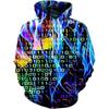 Herbst Winter Kreativ Bunt 3D Digitaldruck Herren Damen Locker Sitzend Pullover Kapuzenpullover Modisch Langärmelig Kapuzenpullover