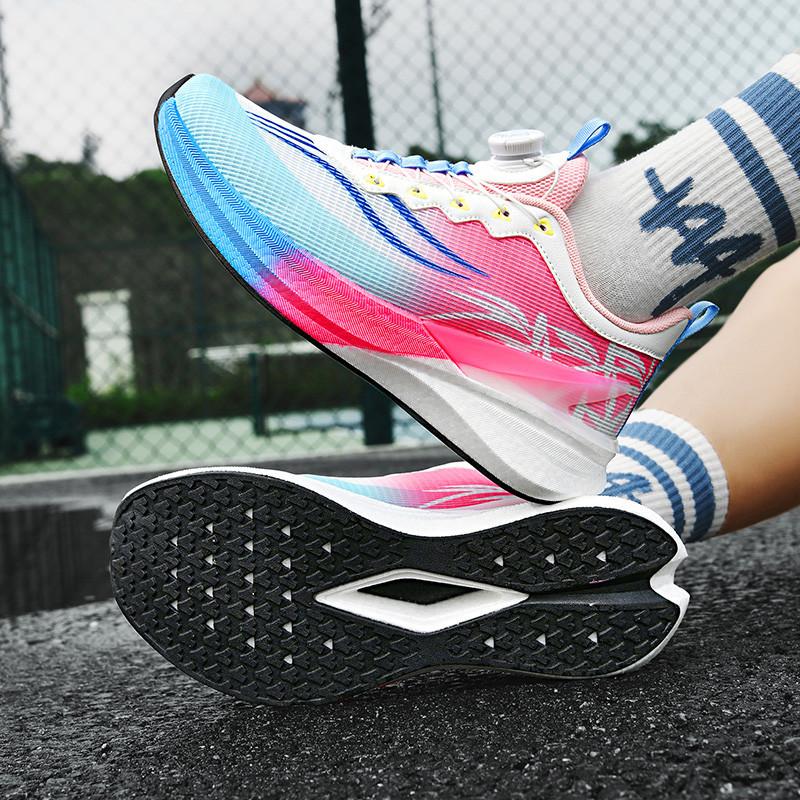 Red Rabbit 8PRO Running Shoes Men's and Women's Rotating Button Older Children's Student Physical Test Racing Carbon Board Shock Absorbing Breathable