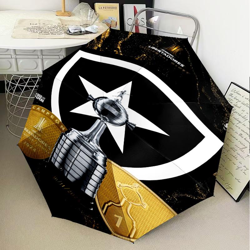 1PC Botafogo De Futebol E Regatas Printed Umbrella Folding Umbrella, Automatic Umbrella 8-Frame for Travel, Camping Fan Gifts Christmas Gifts