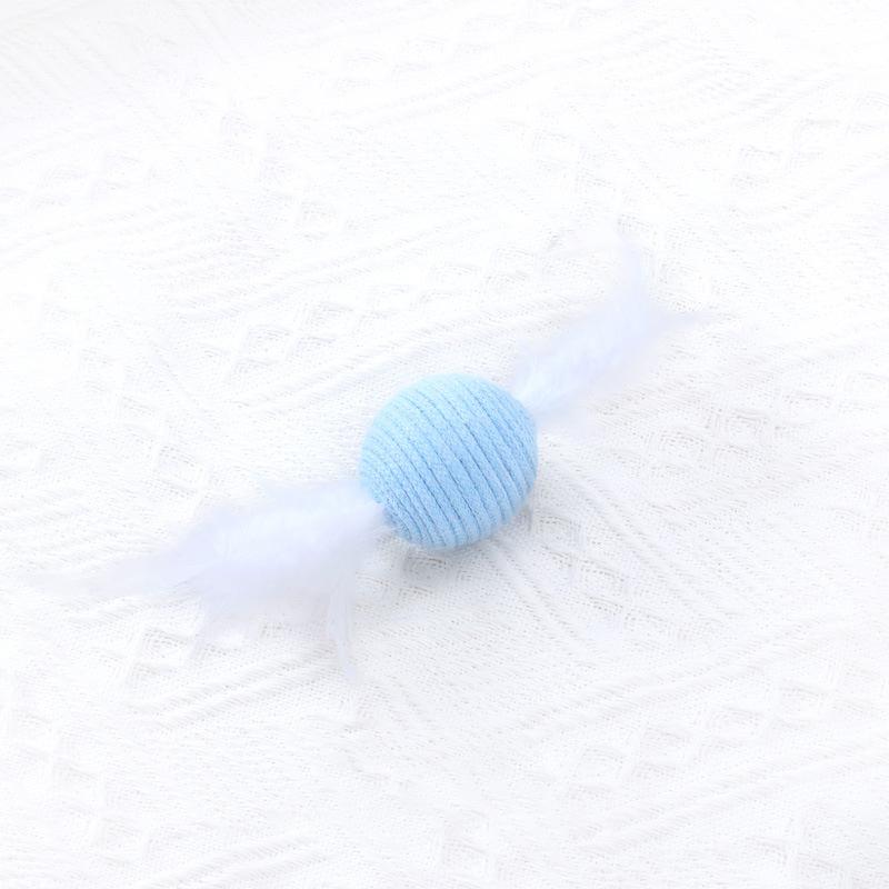 Bite Resistant Cat Cotton Rope Ball Colorful Sounding Cat Scratch Catch Toys Wear Resistant Cat Teaser Ball Pet Supplies