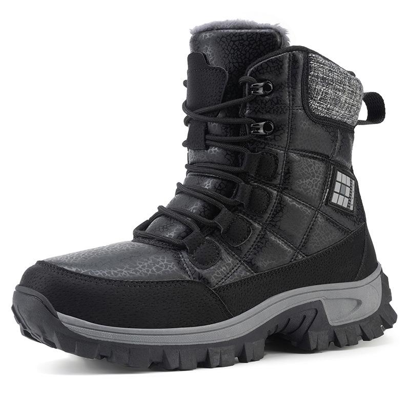 

Unisex Plus Size Non-Slip Snow Boots with Fleece and Thick Cotton for Warmth 36 чорний