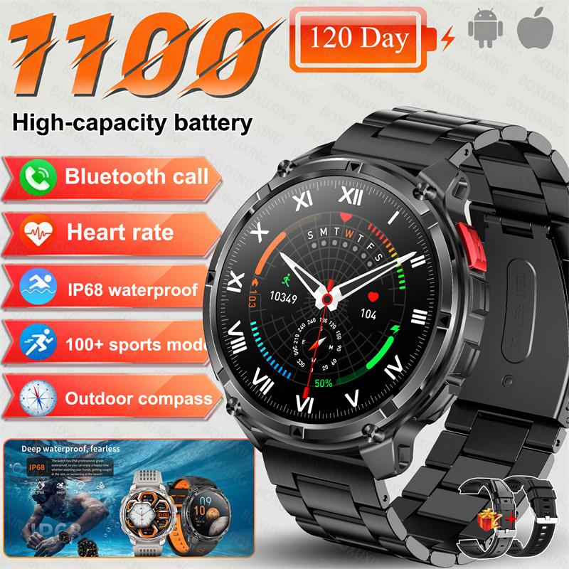 New T-Rex3 Ultra 1100mAh Battery Smart Watch GPS Track Compass IP69K Waterproof Sports tracker Outdoors Military Smartwatches