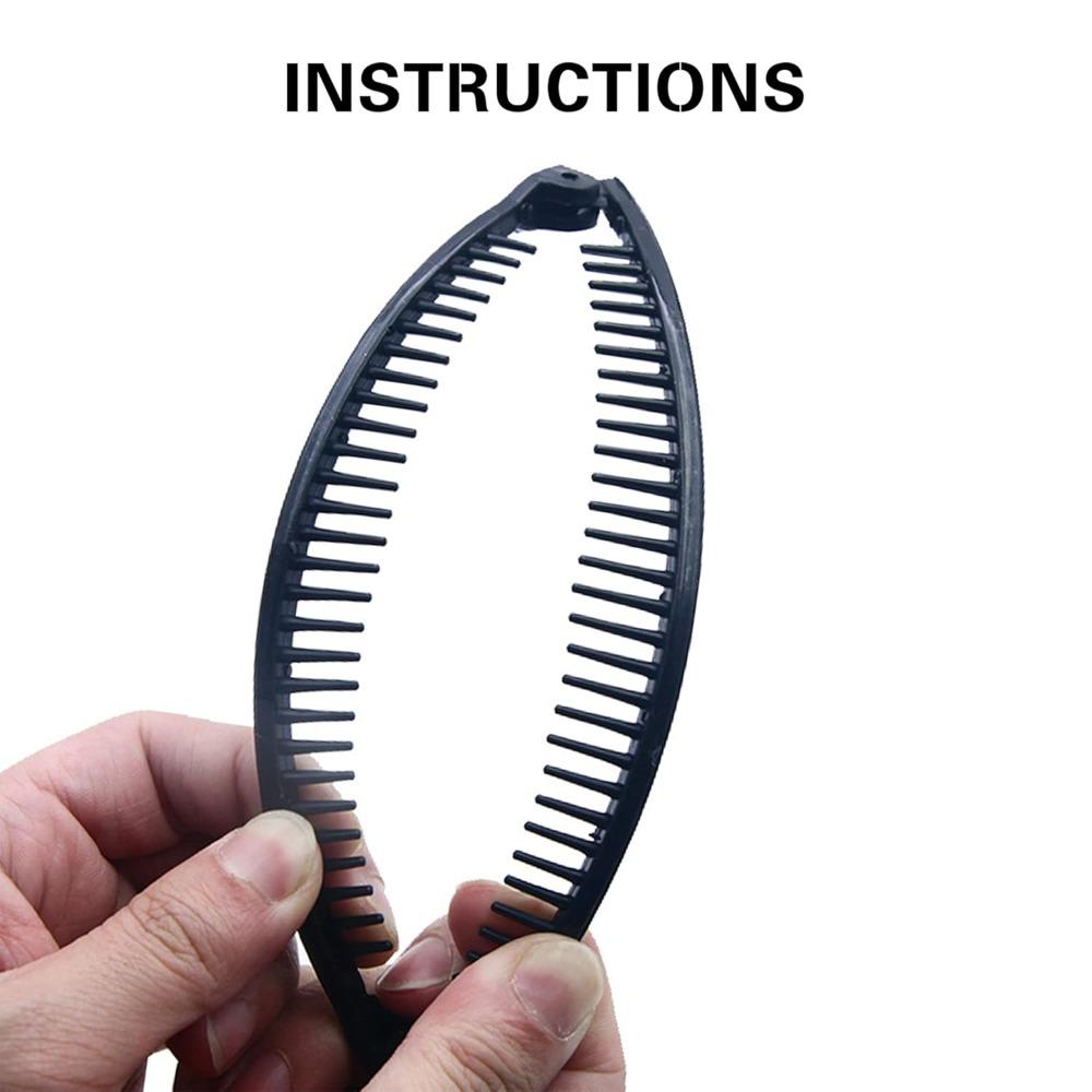 New 1st Choice Clincher Combs Banana Clips - Hair Grip Comb, Fishtail Ponytail Clamp, Long Hair Accessory for Girls and Women