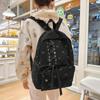 Bow Check Bag Women's Backpack Corduroy Backpack