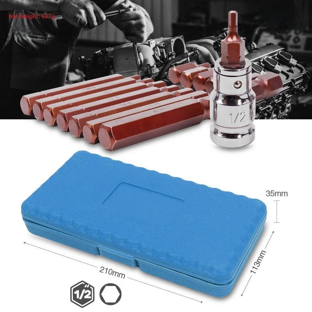 1set For Torx Star 12 Points Hex Socket Bit Tool 1/2 Inch Drive Adapter Spanner For Garage Equipment Auto Repair Tools