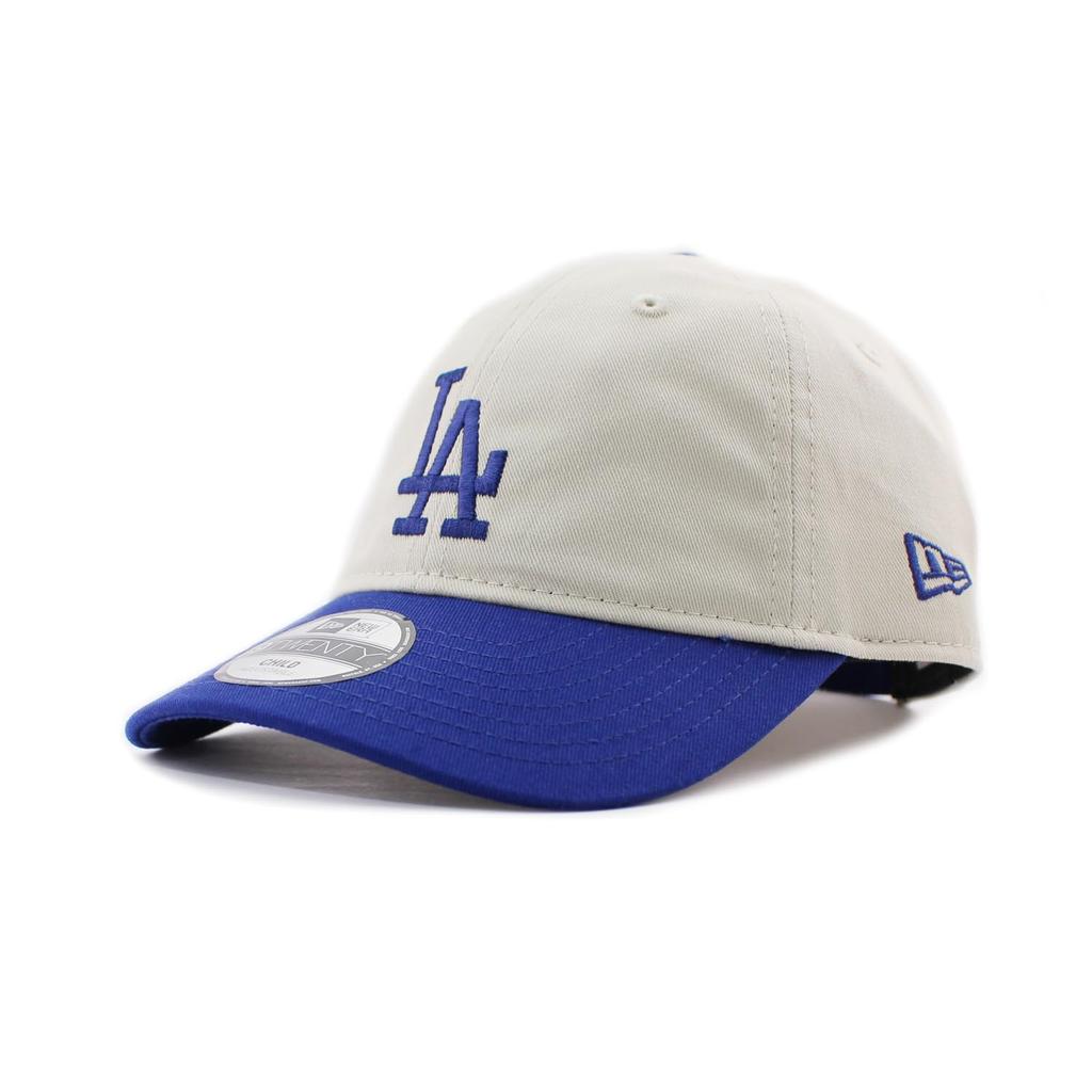 [New Era] 9TWENTY Los Angeles Dodgers Child 2 Tone Strapback Cap Stone-Royal Blue