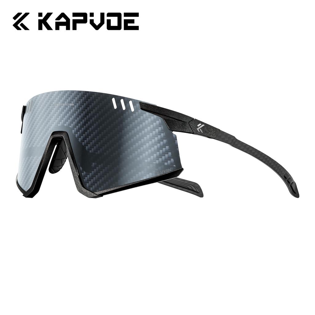 Lunettes de cyclisme Kapvoe Photochromiques UV400 VTT Claires Vélo de montagne Lunettes de soleil de transition pour hommes Femmes Lunettes de sport