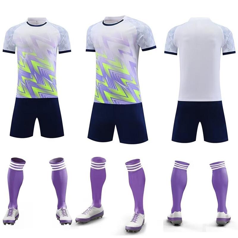 Football Suit Men'S Game Training Suit Team Suit Short Sleeve Breathable Adult Children'S Sports Football Suit