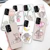 Cartoon Elephant Pink Phone Case For Samsung Galaxy A12 A13 A52 A53 A32 A33 A22 A23 A02S A03S A72 A73 A42 Soft Cover Silicone Sh