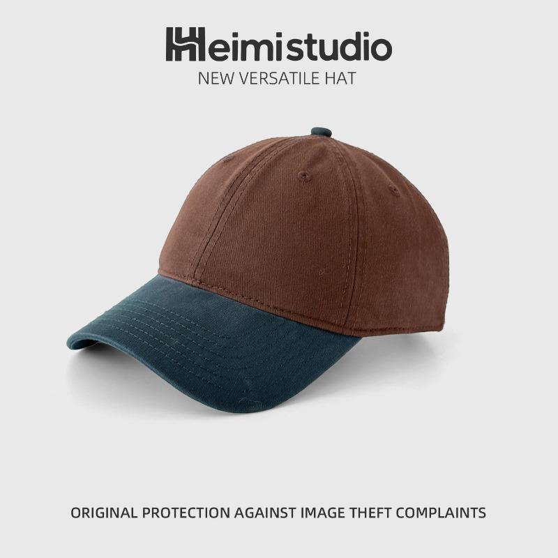 25 Early Autumn New Baseball Cap Pure Cotton Soft Top Color Matching Hat Outdoor Versatile Fashion Sunscreen Visor