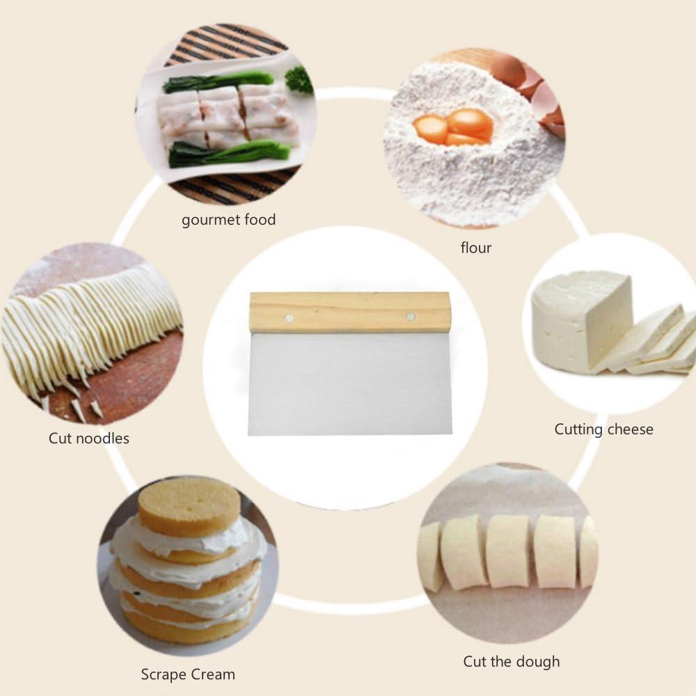 Multi-purpose Stainless Steel Scraper & Chopper, Dough Scraper, Pizza Dough Cutter , Kitchen Tools Measuring Scale Cake