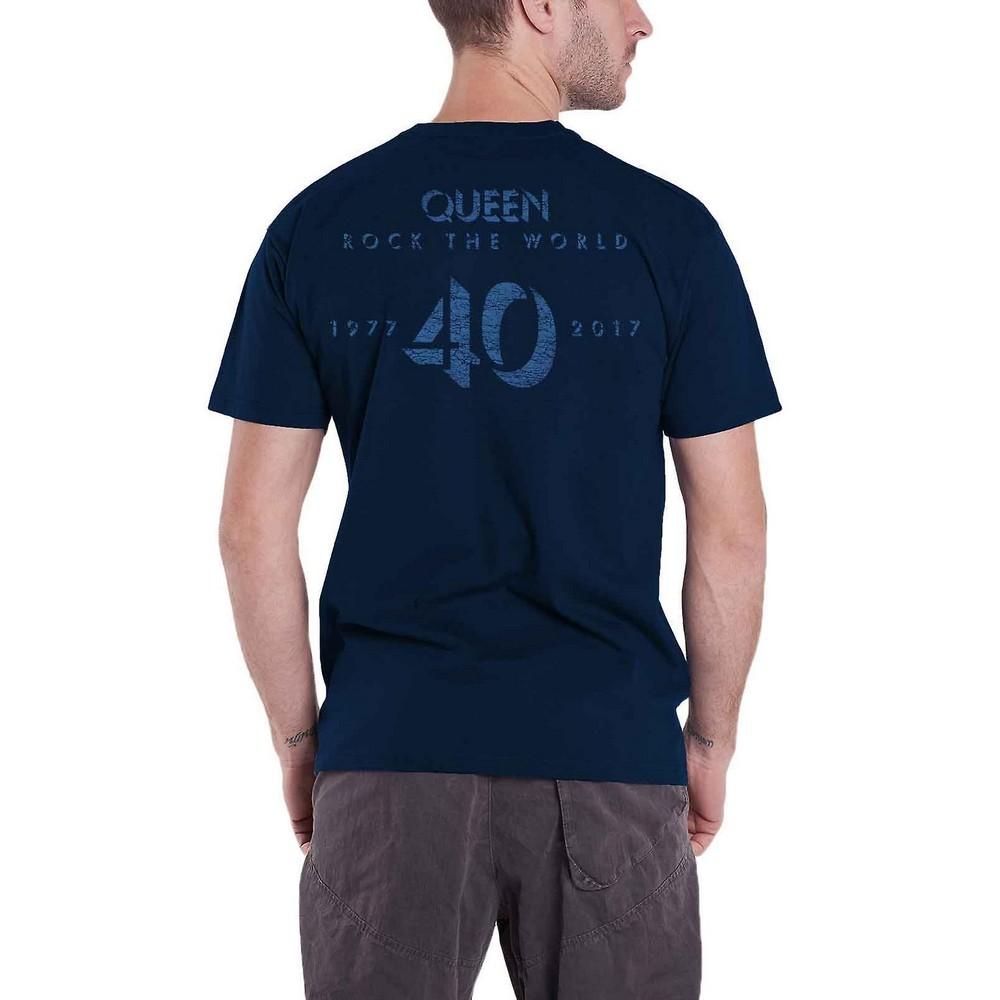 Queen Unisex Adult News Of The World Back Print Logo T-Shirt