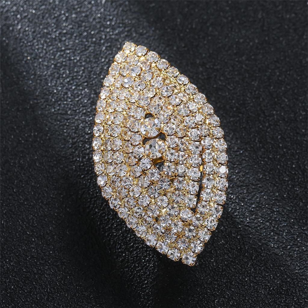 High-Grade Luxury Crystal Ring Temperament Shining Opening Adjustable Women's Ring Party Ring