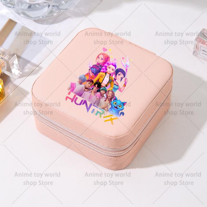 Kpop Demon Hunters Travel Portable Jewelry Storage Box Organizer Jewelry Case Earrings Necklace Ring Jewelry Boxes Birthday Gift