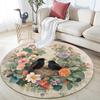 Wreath Bird's Nest,Round Area Rug,Carpet Rug for Living Room Bedroom Sofa Playroom Decor,Non-slip Floor Mat