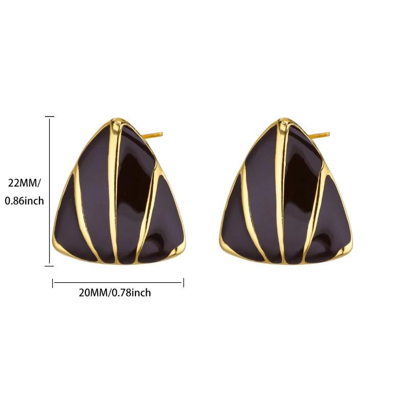 Zircon Cross Design Earrings Women's Color Retention Versatile Personality Temperament Earrings New Products