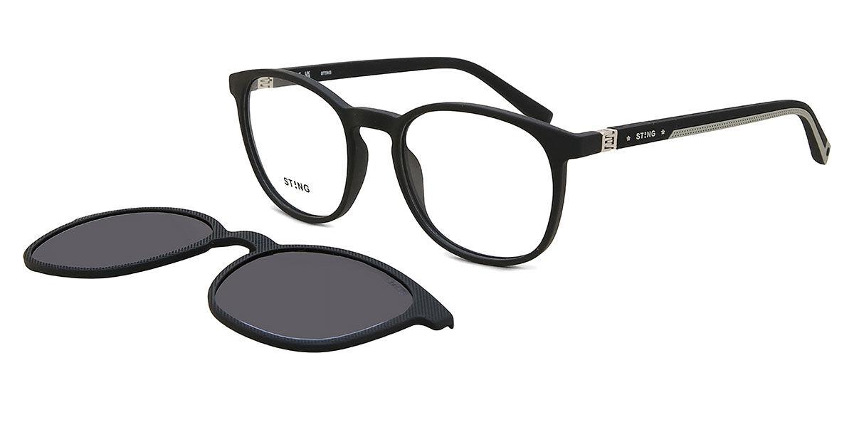 

Sting Ssj707 With Clip On U28p Unisex Eyeglasses Matte Black/48-18-135
