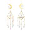 Lighting Ball Pointed Bead Flower Moon Prism Crystal Wind Chime Jewelry Decor Sun Ball Crystal Hanging Metal Ornament