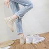 Woman Summer Sandals Boots Fashion White Lace Simple Women Casual Shoes Flats Sneakers Versatile Breathable Hollow Women's Shoes