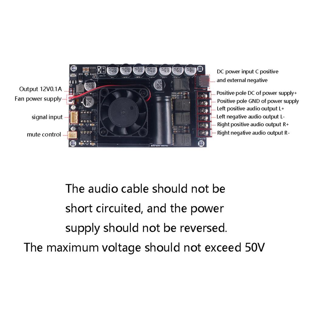 TPA3255 Professional HIFI Digital Amplifiers Module 300Wx2 Delivering Highly Efficiency Low Distortions Sound Quality