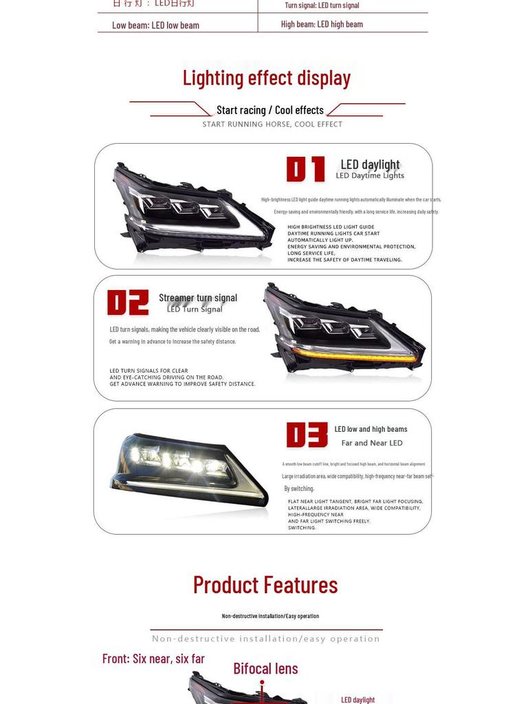 Upgrade Headlights: 2016-2019 Lexus LX570 LED Triple-Eye DRL & Dynamic Turn Signals