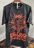 Men's Falling In Reverse Thorns Black Stone-Wash Size Large Unisex T-Shirt