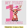 My First Chrismas DIY Clothing Heat Transfer Sticker Kids T-shirt Infant Romper Clothing Patches Heat Transfer Xmas Sticker