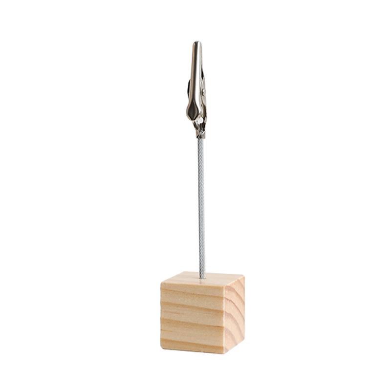 Retro Wooden Business Card and Photo Holder – Cute Memo Stand