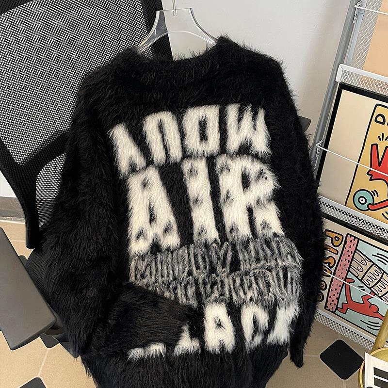 

Свитшот для женщин из хлопка, свободный, большой, флисовый, утолщенный, удобный, с круглым вырезом, повседневный, пуловер, топ, свитшот S чёрный