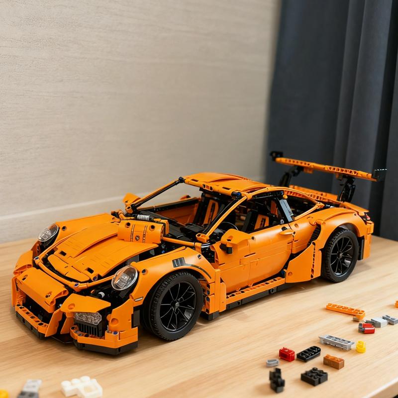 New Super Sports Car Home Decor Model Building Blocks For Adults And Kids Gift Set Children'S Birthday Gift
