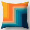 Double-Sided Printed Pillow Covers Mid-Century Triangle Chevron Art Decorative Throw Pillow Cases, Bold Color Block Home Decor
