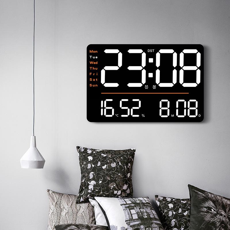 Multifunctional Wall Clock Simple Living Room Clock Large Size Clock Temperature Hygrometer Clock