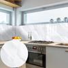 10/15cm White Marble Tile Stickers Kitchen Backsplash Oil-proof Bathroom Wardrobe Home Decor Wall Decals Self-adhesive Art Mural