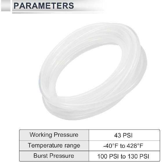 1 Pcs Silicone Vacuum Tubing Hose High Temperature 10FT 3/16" 5mm ID 2.5mm Thickness Automotive Vacuum Line 130PSI Max Pressure Clear