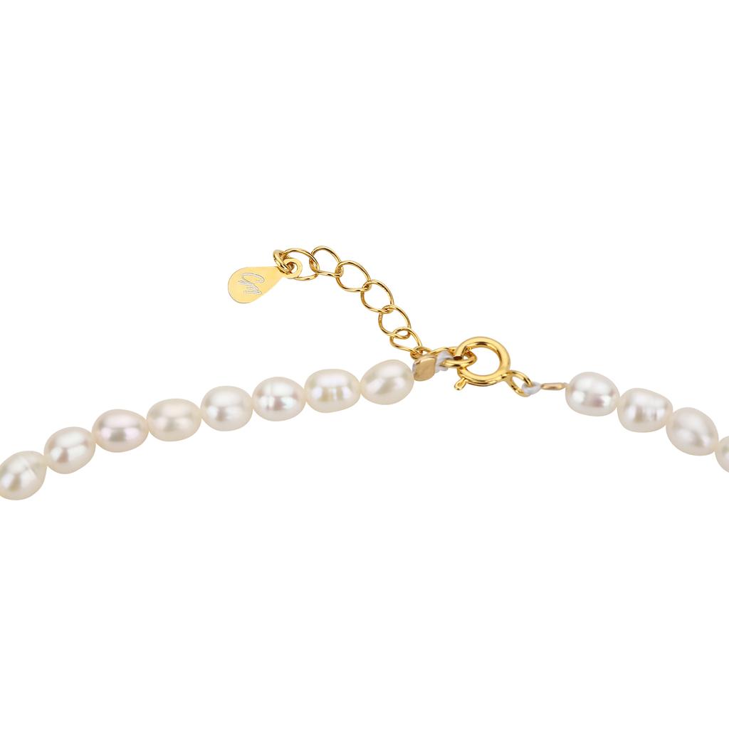Charmy 18K, Silver 925 Short Pearl Necklace